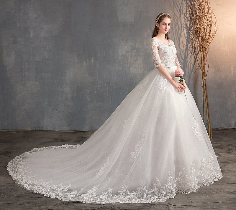 Long Lace Wedding Dress